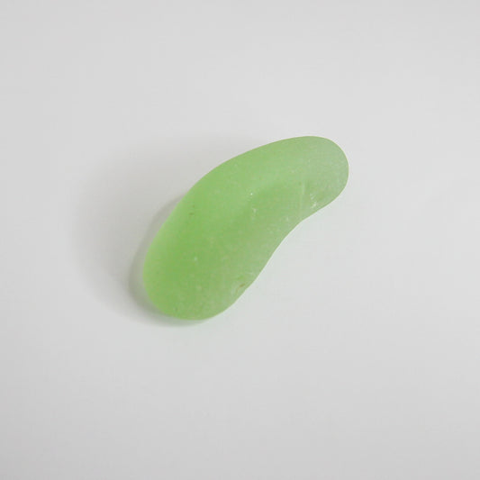 Long Curved Green Seaham Sea Glass Piece – Handpicked English Beach Glass