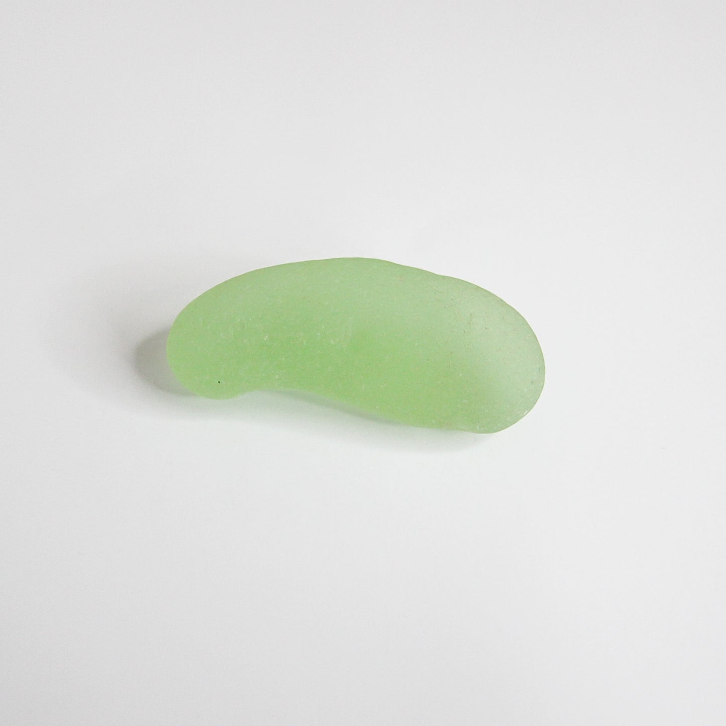 Long Curved Green Seaham Sea Glass Piece – Handpicked English Beach Glass