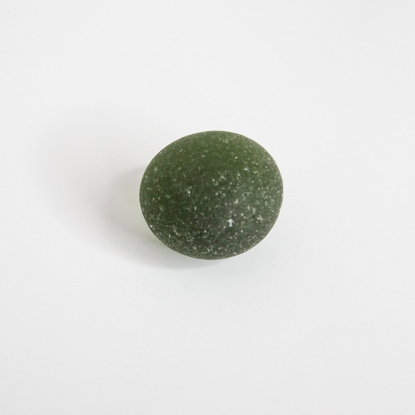 Round Green Seaham Sea Glass – Genuine English Beach Glass Collector Piece
