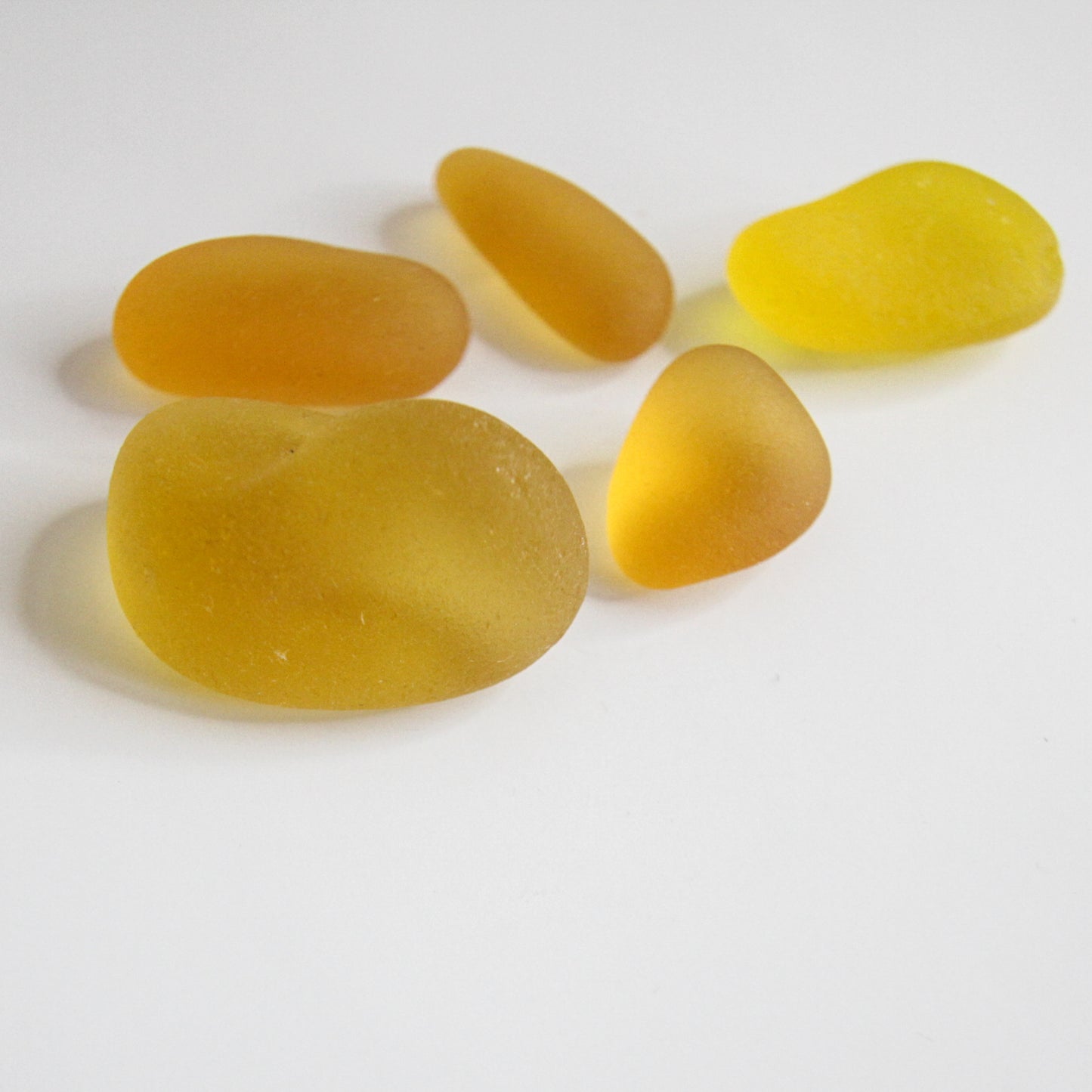 Bright Yellow & Orange Seaham Sea Glass Collection – Handpicked English Beach Glass