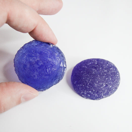 Exceptional Large Cobalt Seaham Sea Glass Pair – Rare Matching English Sea Glass Display Pieces for Collectors