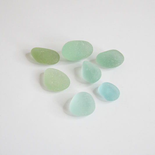Pastel Seaham Sea Glass Collection – Soft Aqua, Mint & Pale Green English Beach Glass Pieces