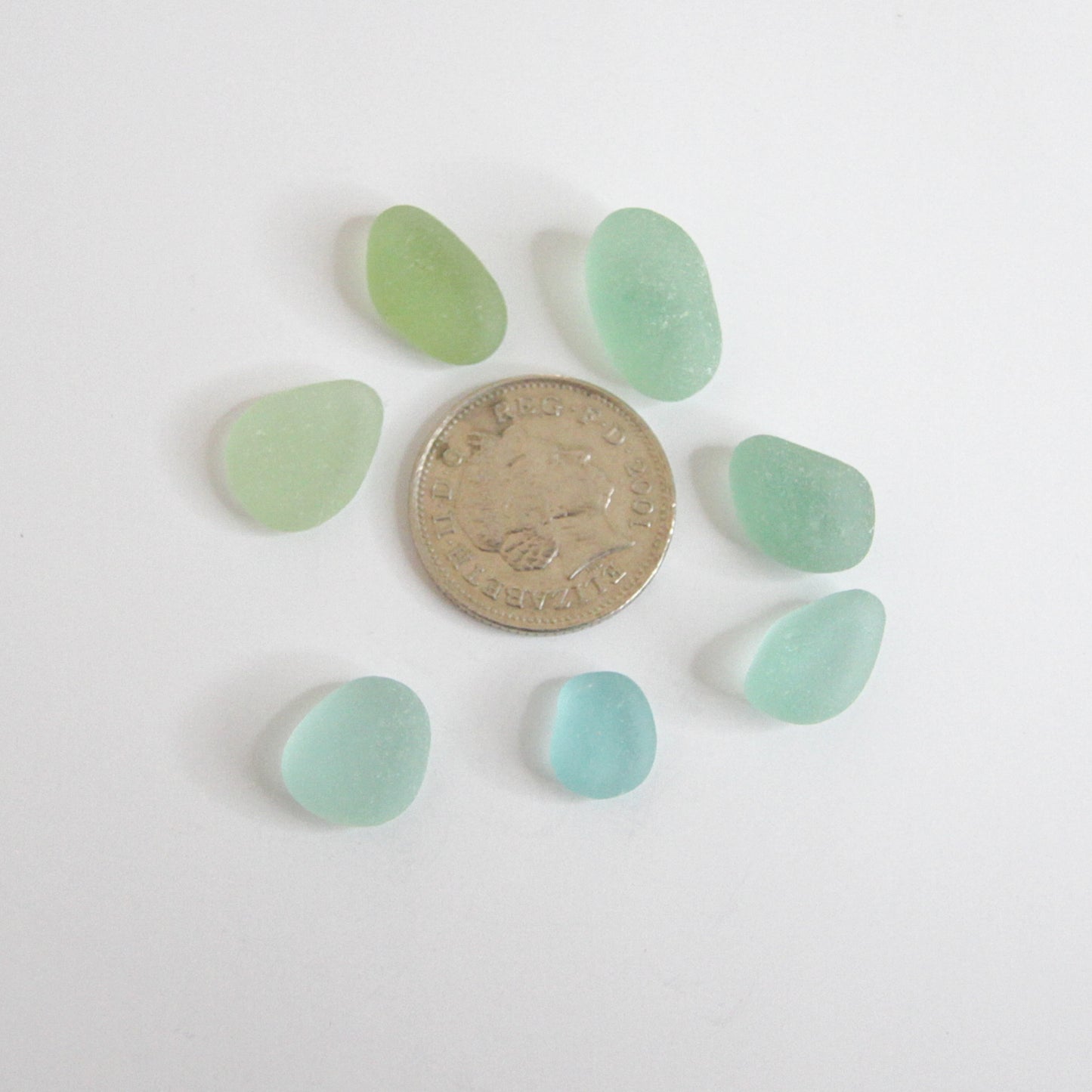 Pastel Seaham Sea Glass Collection – Soft Aqua, Mint & Pale Green English Beach Glass Pieces
