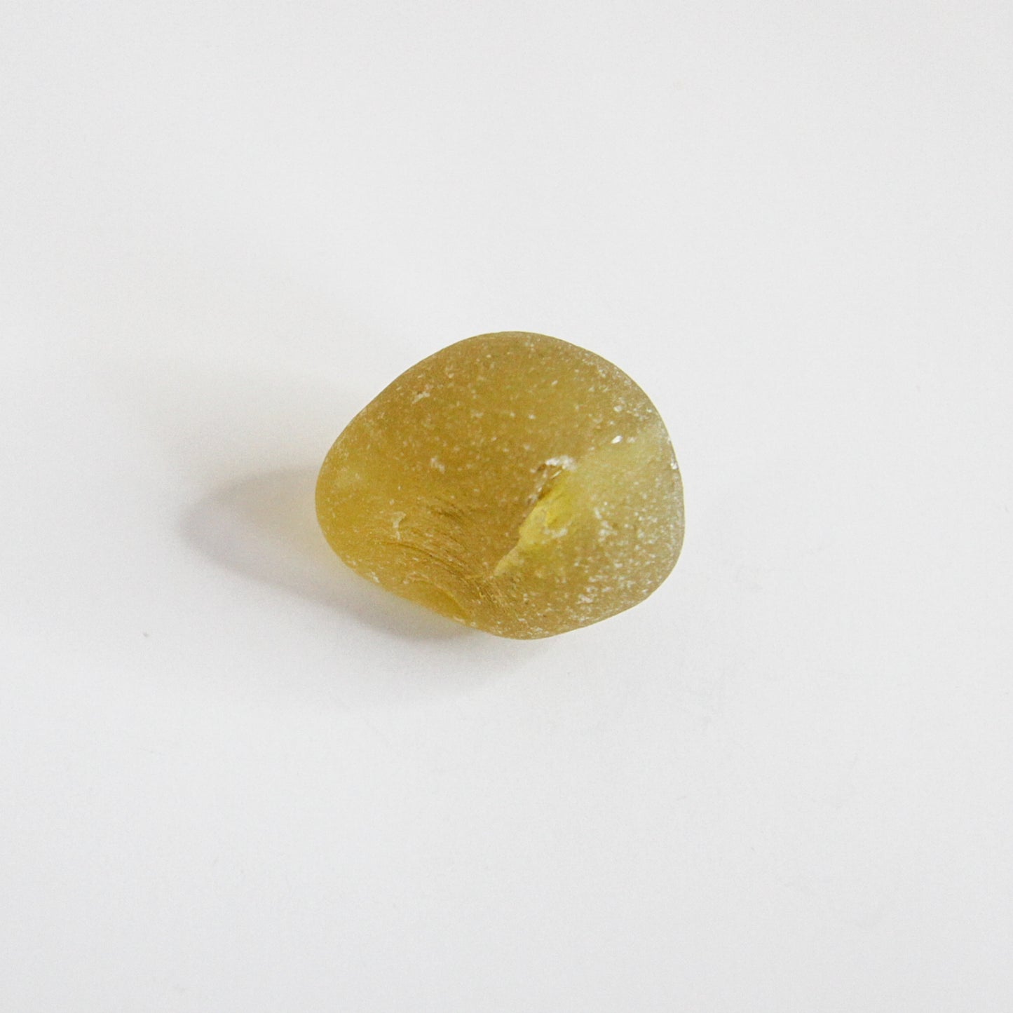 Rare Chunky Yellow Seaham Sea Glass – Genuine English Beach Glass – Large Frosted Collector Piece