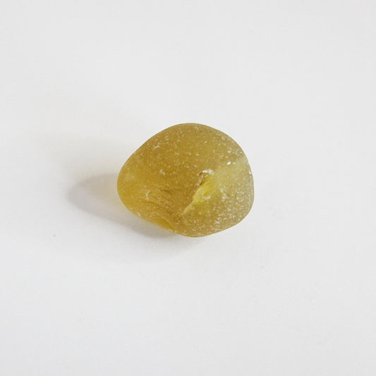 Rare Chunky Yellow Seaham Sea Glass – Genuine English Beach Glass – Large Frosted Collector Piece