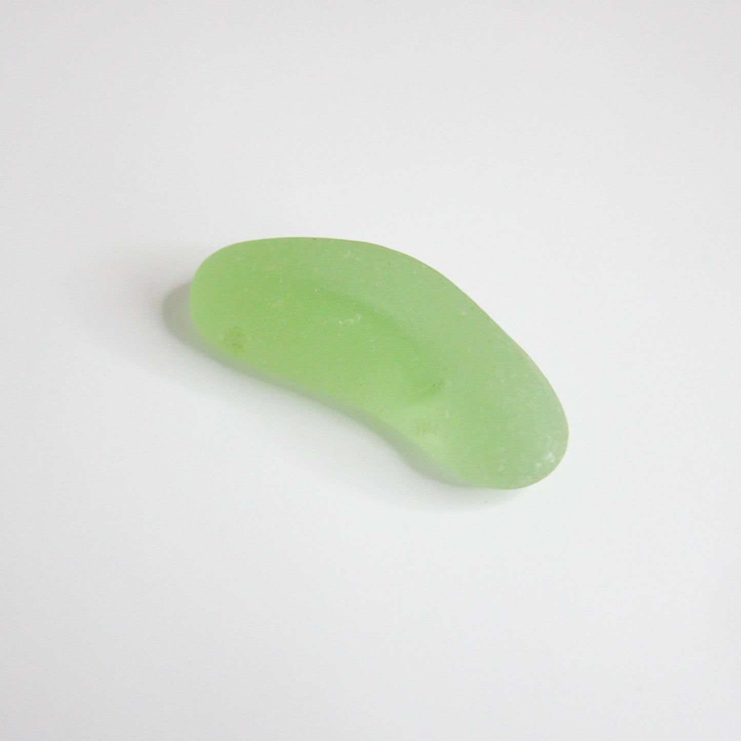 Long Curved Green Seaham Sea Glass Piece – Handpicked English Beach Glass