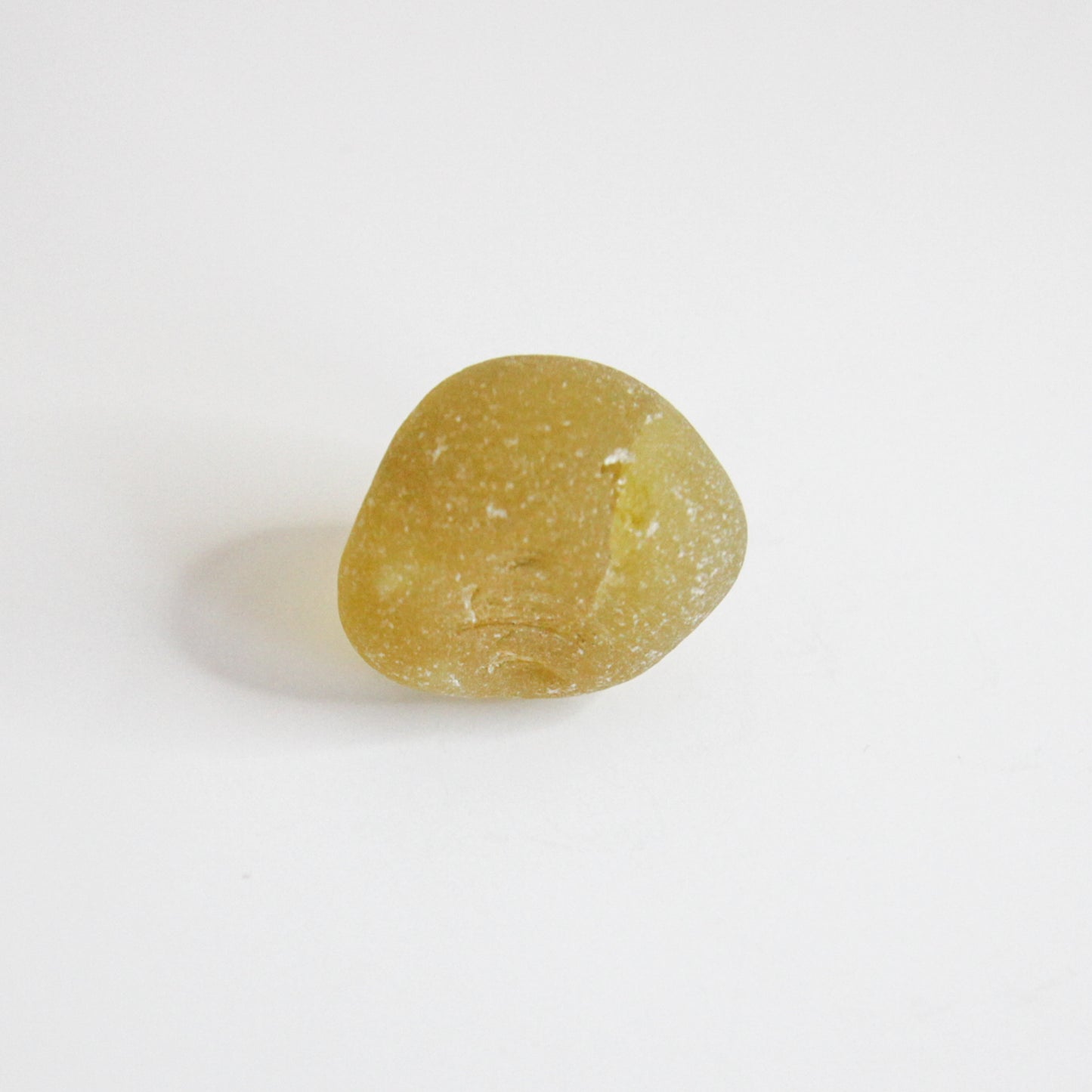 Rare Chunky Yellow Seaham Sea Glass – Genuine English Beach Glass – Large Frosted Collector Piece