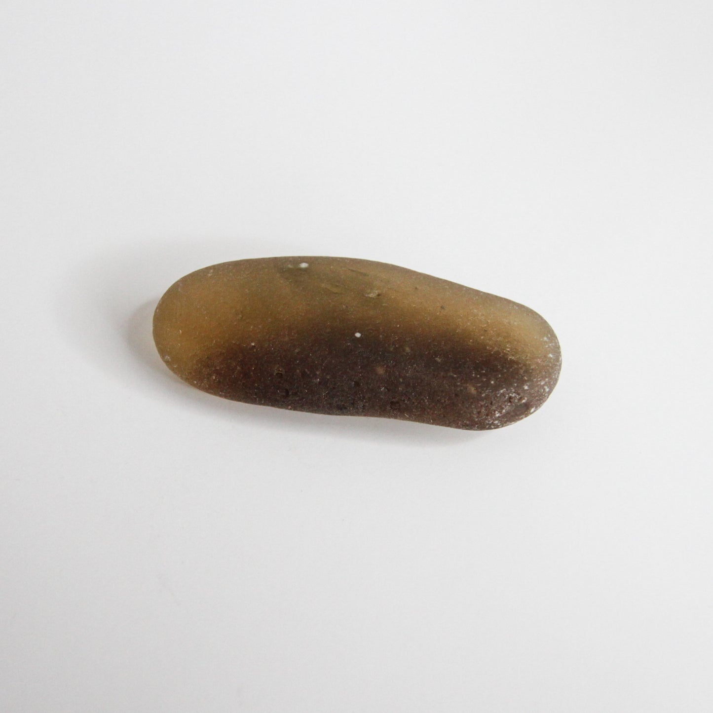 Rare Dark Amber & Brown Seaham Sea Glass Piece – Long English Beach Glass Find