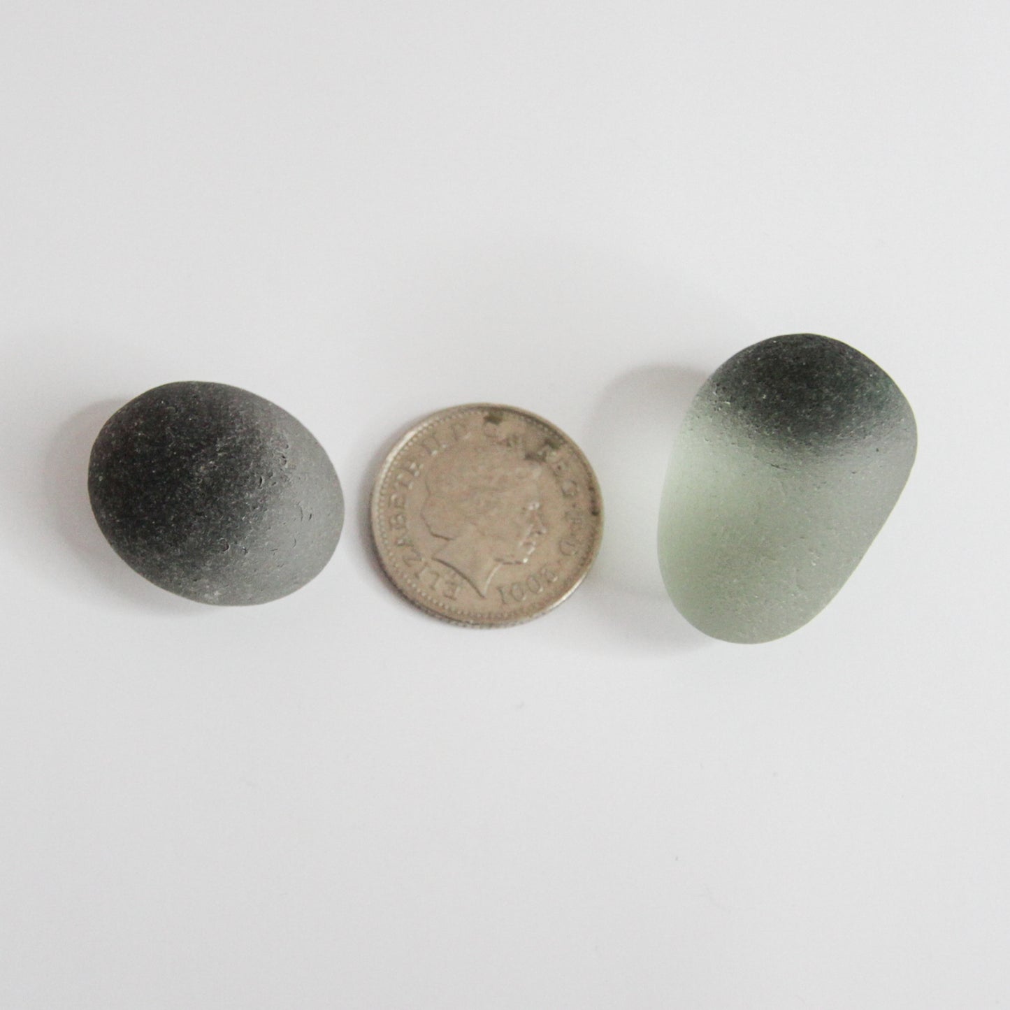 Rare Seaham “Fish Eye” End Of Day Sea Glass Pair – Handpicked English Sea Glass