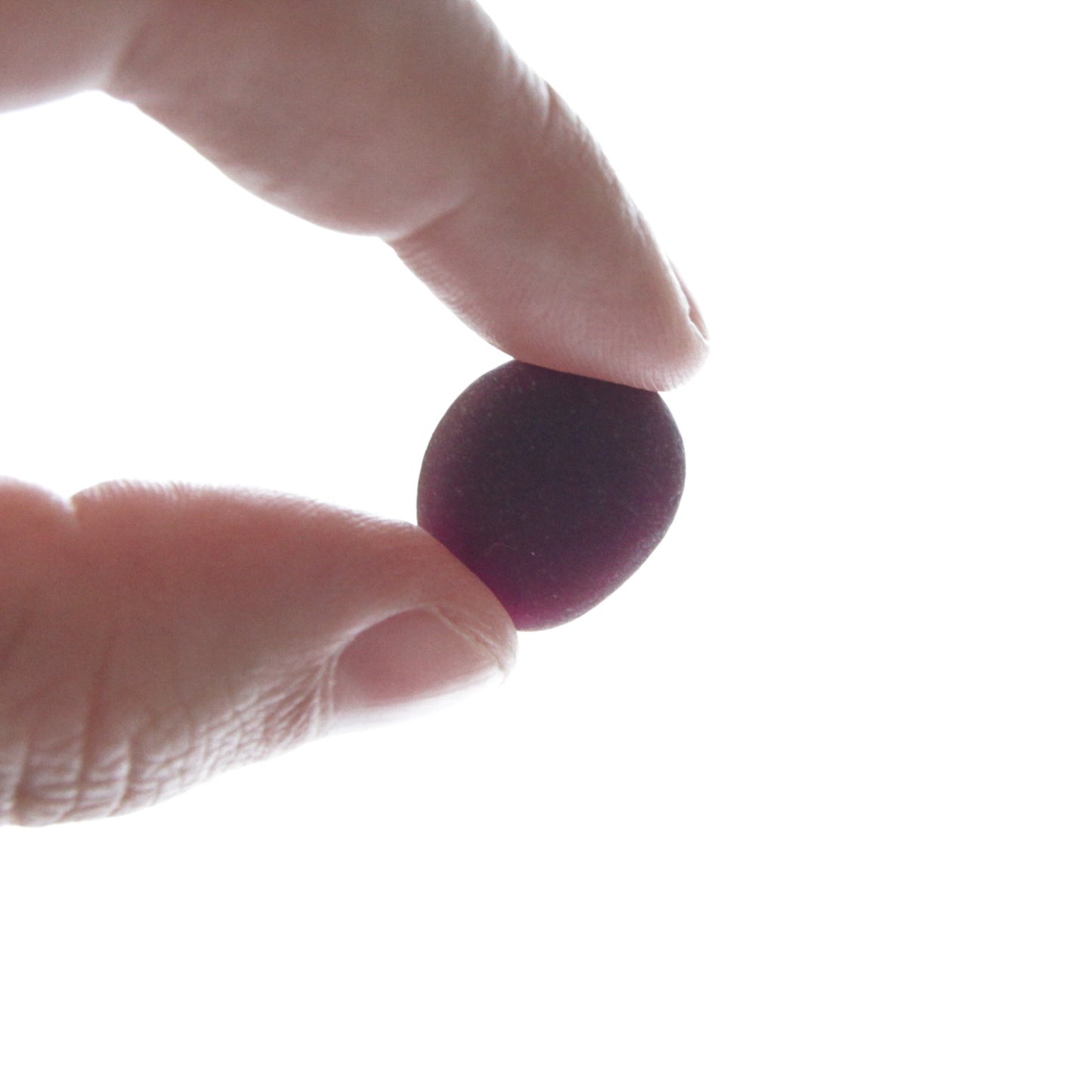 Rare Black & Deep Purple Seaham Sea Glass – Genuine UV/Dark Amethyst English Beach Glass Piece