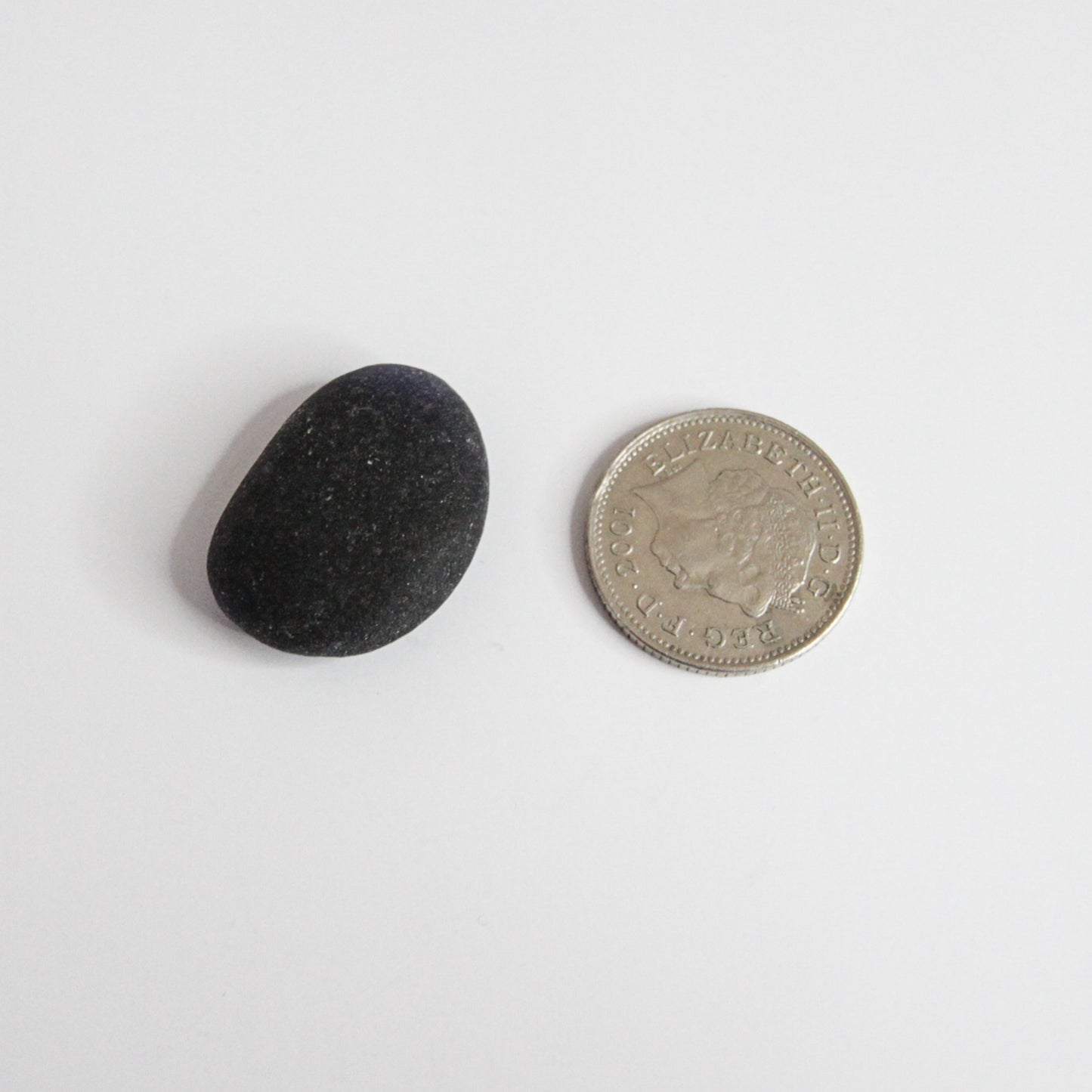 Rare Black & Deep Cobalt Blue Seaham Sea Glass – Genuine English Beach Glass Piece