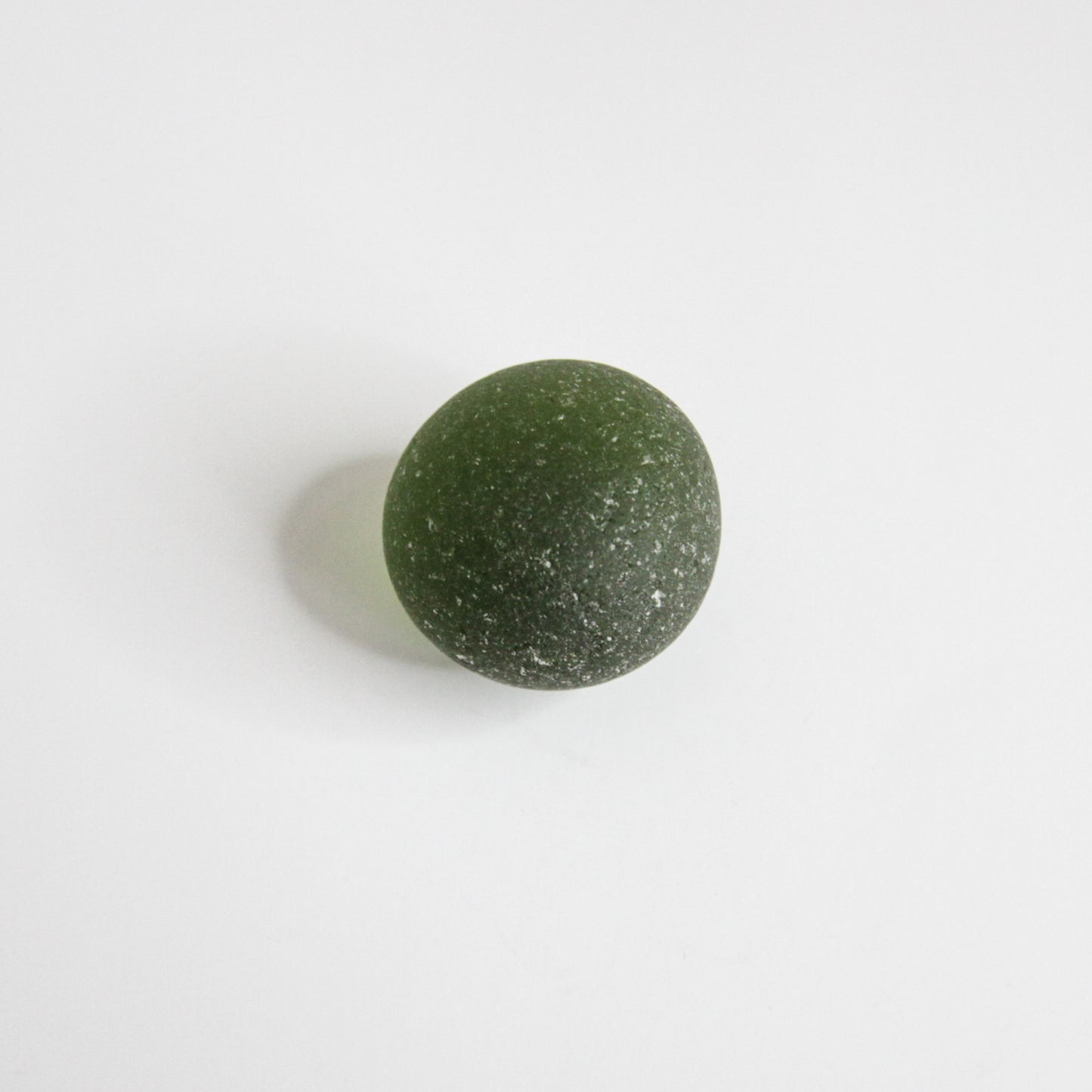 Round Green Seaham Sea Glass – Genuine English Beach Glass Collector Piece