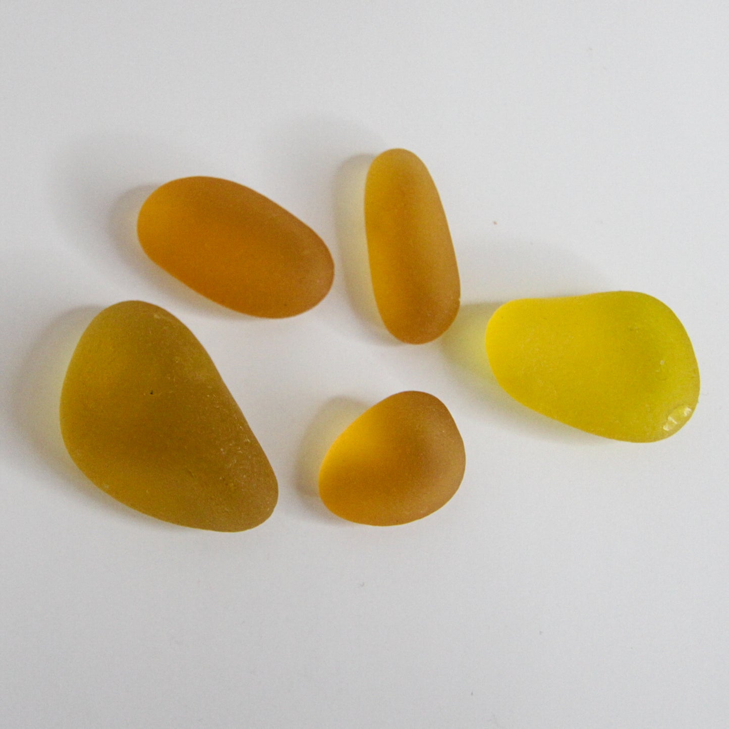 Bright Yellow & Orange Seaham Sea Glass Collection – Handpicked English Beach Glass