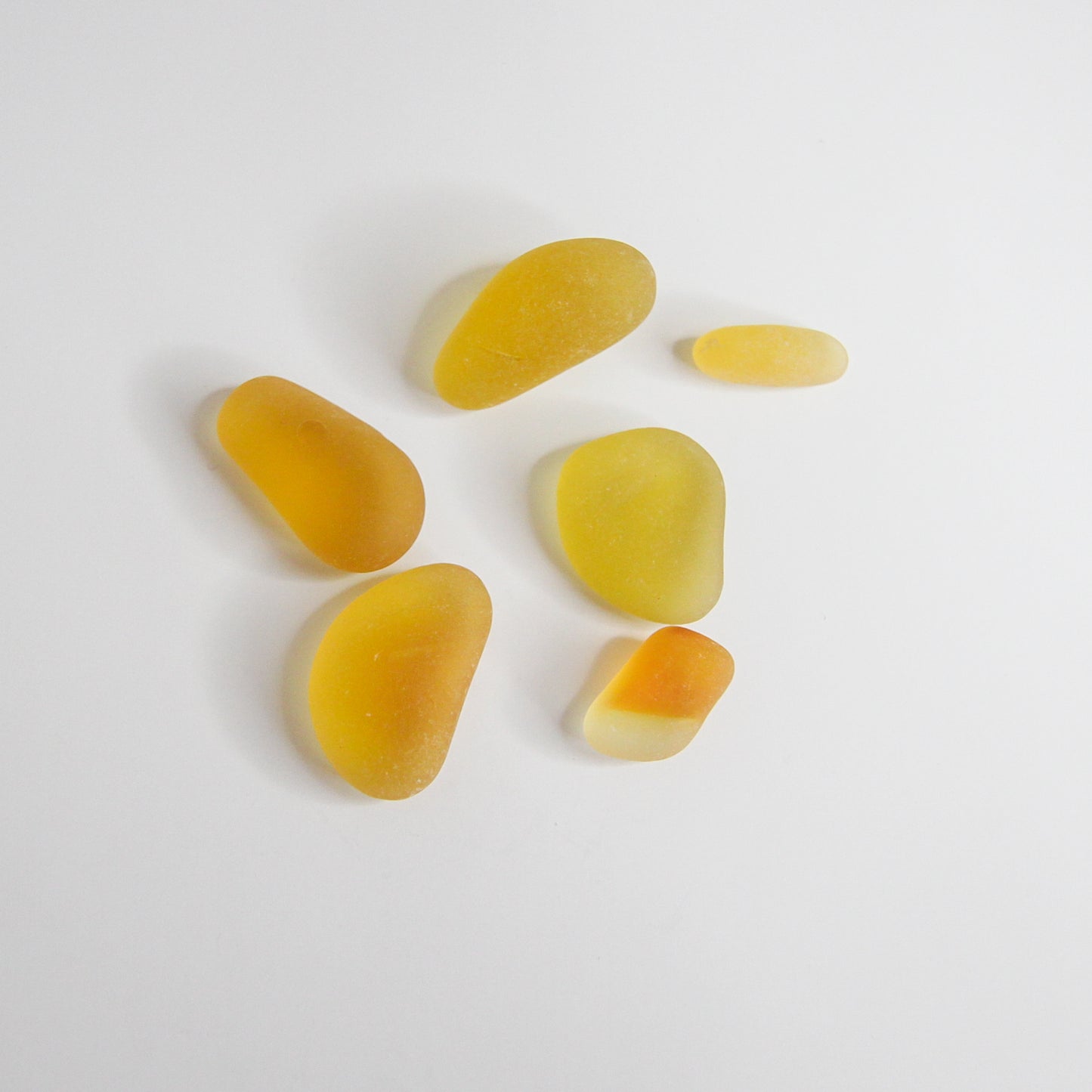 Rare Yellow & Orange Seaham Sea Glass Collection – Genuine English Beach Glass for Jewellery Making & Collectors
