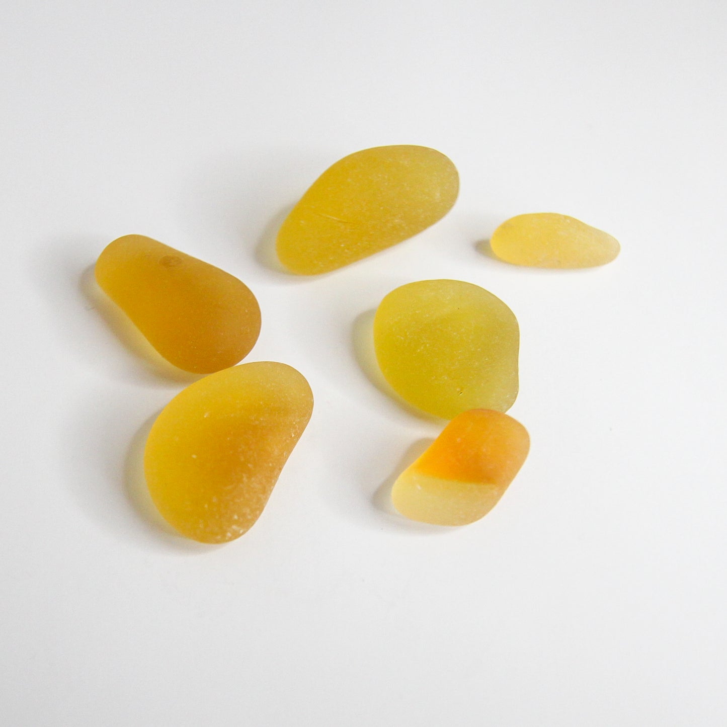 Rare Yellow & Orange Seaham Sea Glass Collection – Genuine English Beach Glass for Jewellery Making & Collectors