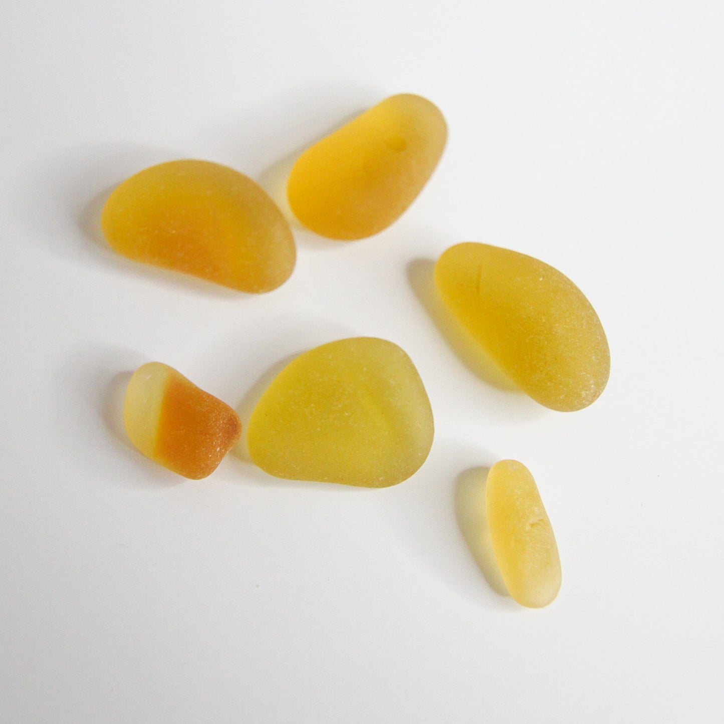 Rare Yellow & Orange Seaham Sea Glass Collection – Genuine English Beach Glass for Jewellery Making & Collectors