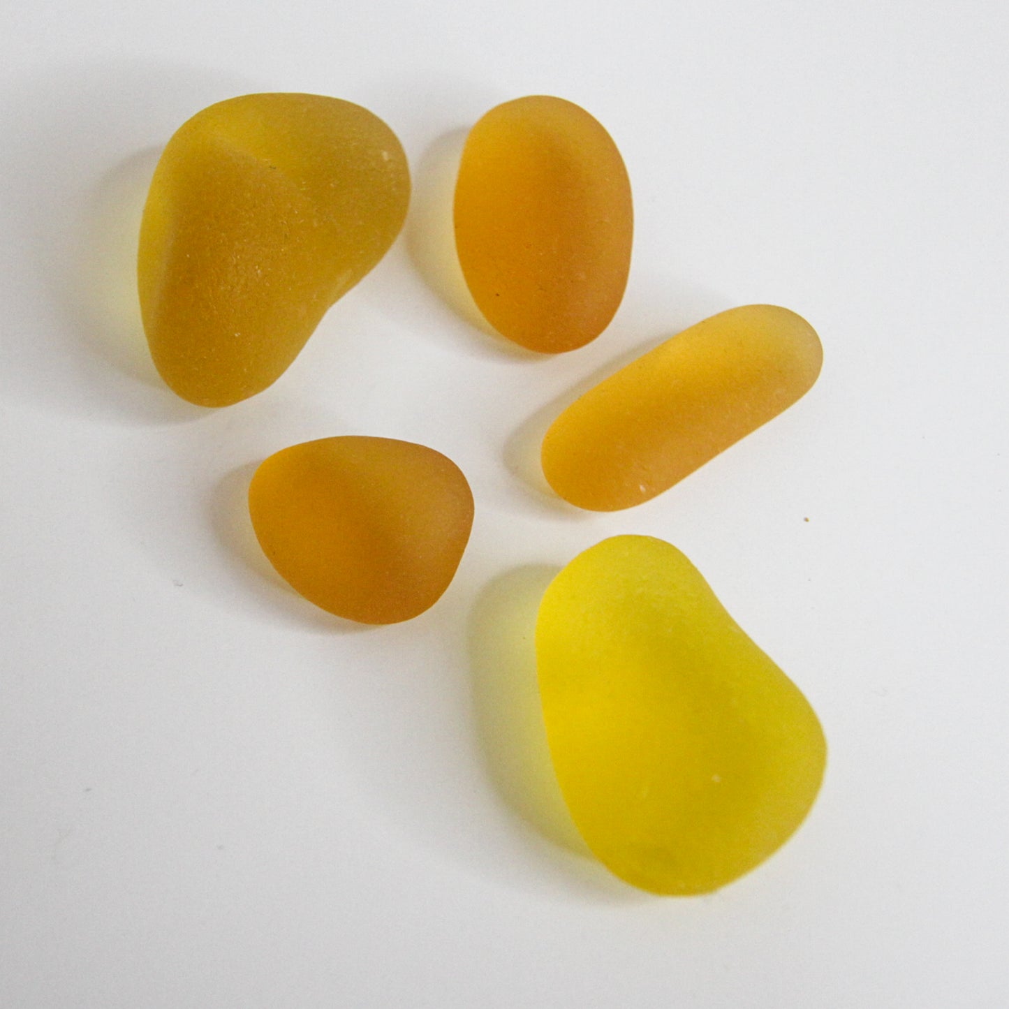 Bright Yellow & Orange Seaham Sea Glass Collection – Handpicked English Beach Glass
