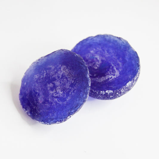 Exceptional Large Cobalt Seaham Sea Glass Pair – Rare Matching English Sea Glass Display Pieces for Collectors