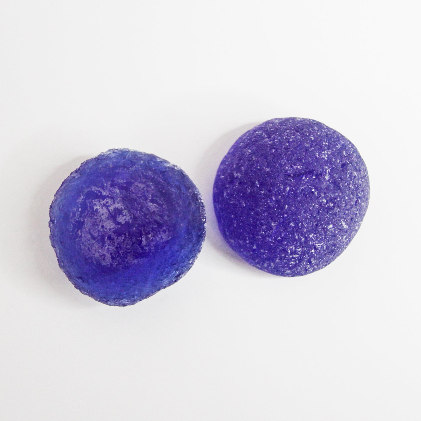 Exceptional Large Cobalt Seaham Sea Glass Pair – Rare Matching English Sea Glass Display Pieces for Collectors