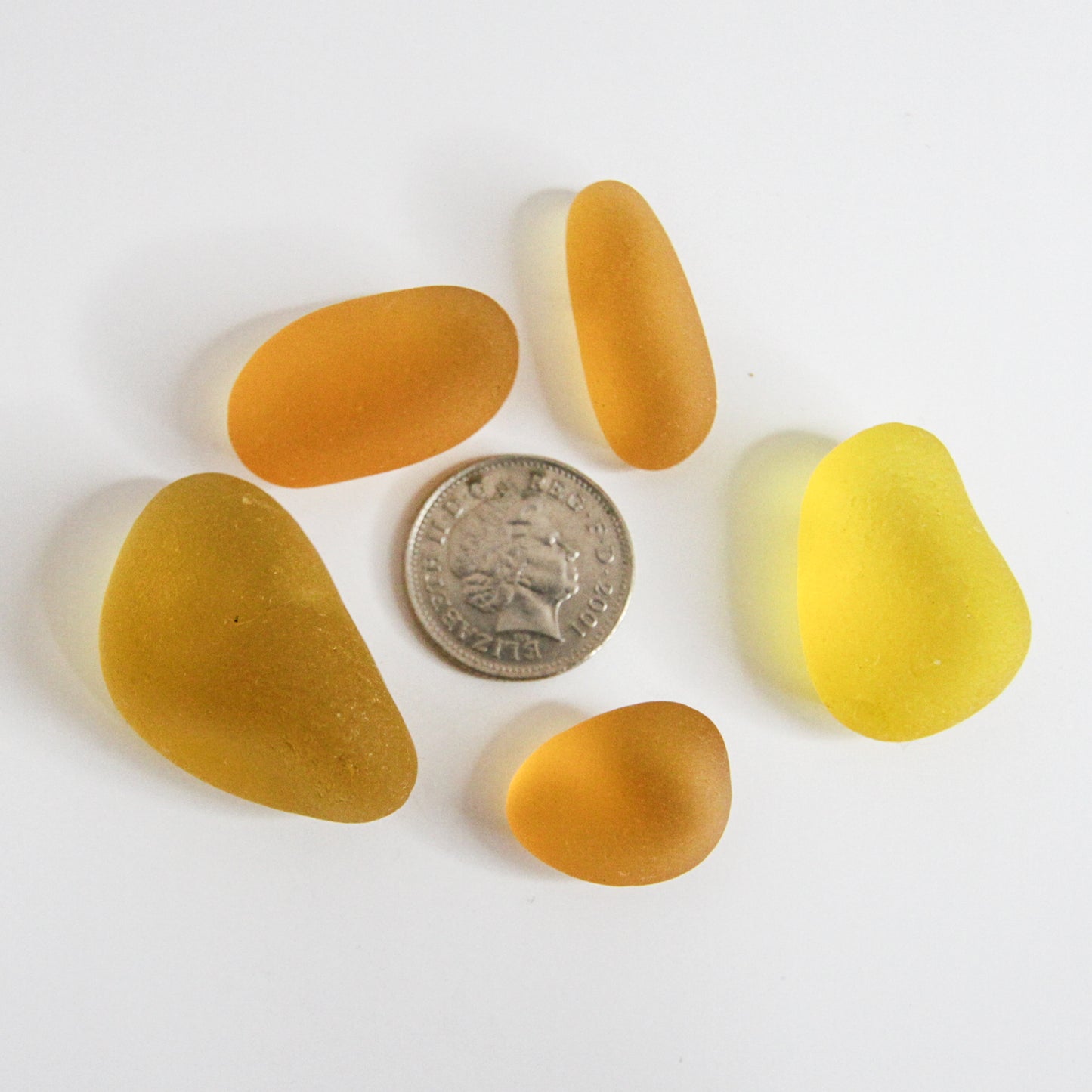 Bright Yellow & Orange Seaham Sea Glass Collection – Handpicked English Beach Glass
