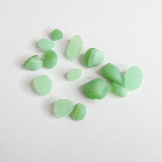 Rare Light Green Seaham Sea Glass Collection – Mixed End Of Day English Sea Glass – Handpicked From Seaham Beach