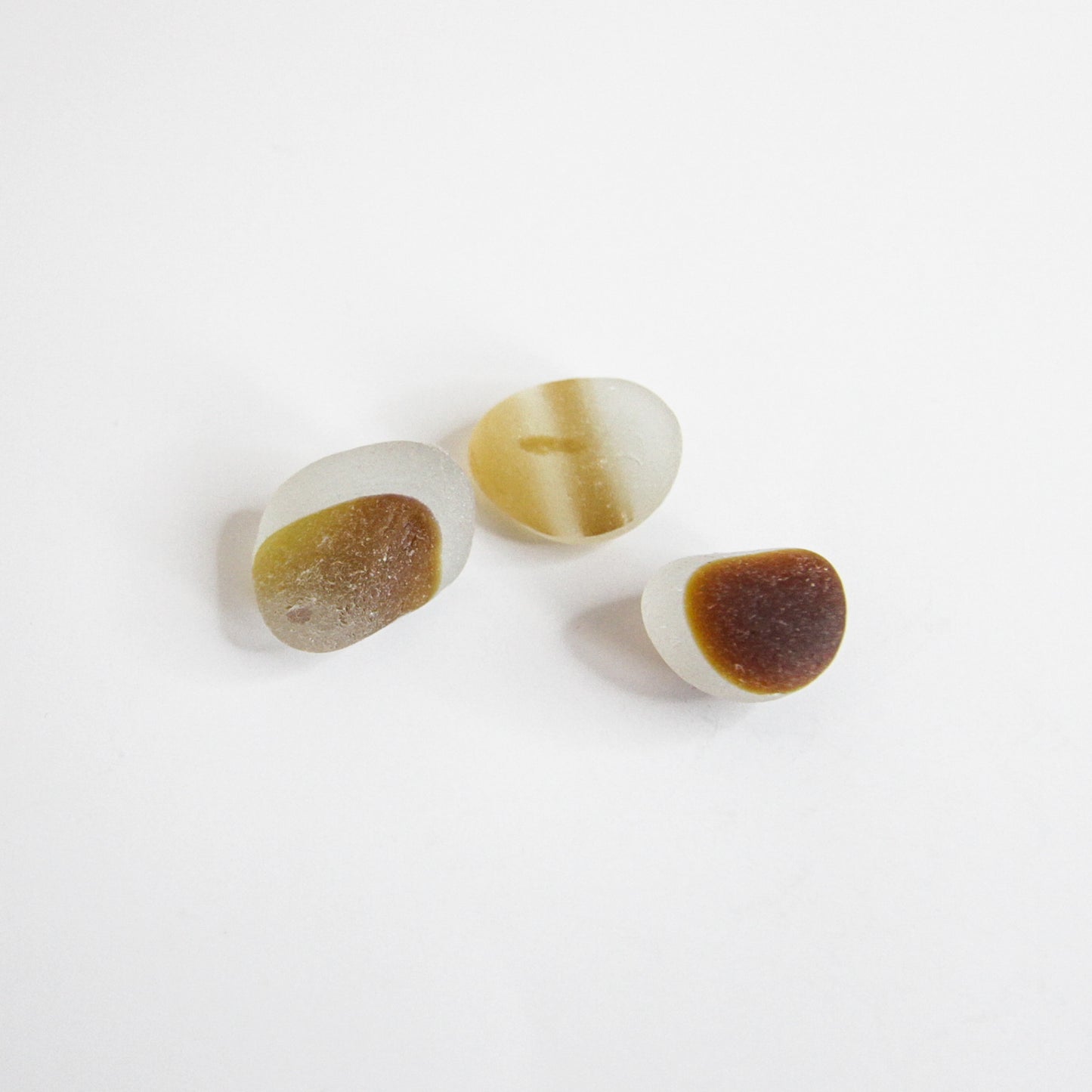 Rare Brown End Of Day Seaham Sea Glass Collection – Multi Tone Amber & White English Beach Glass Pieces