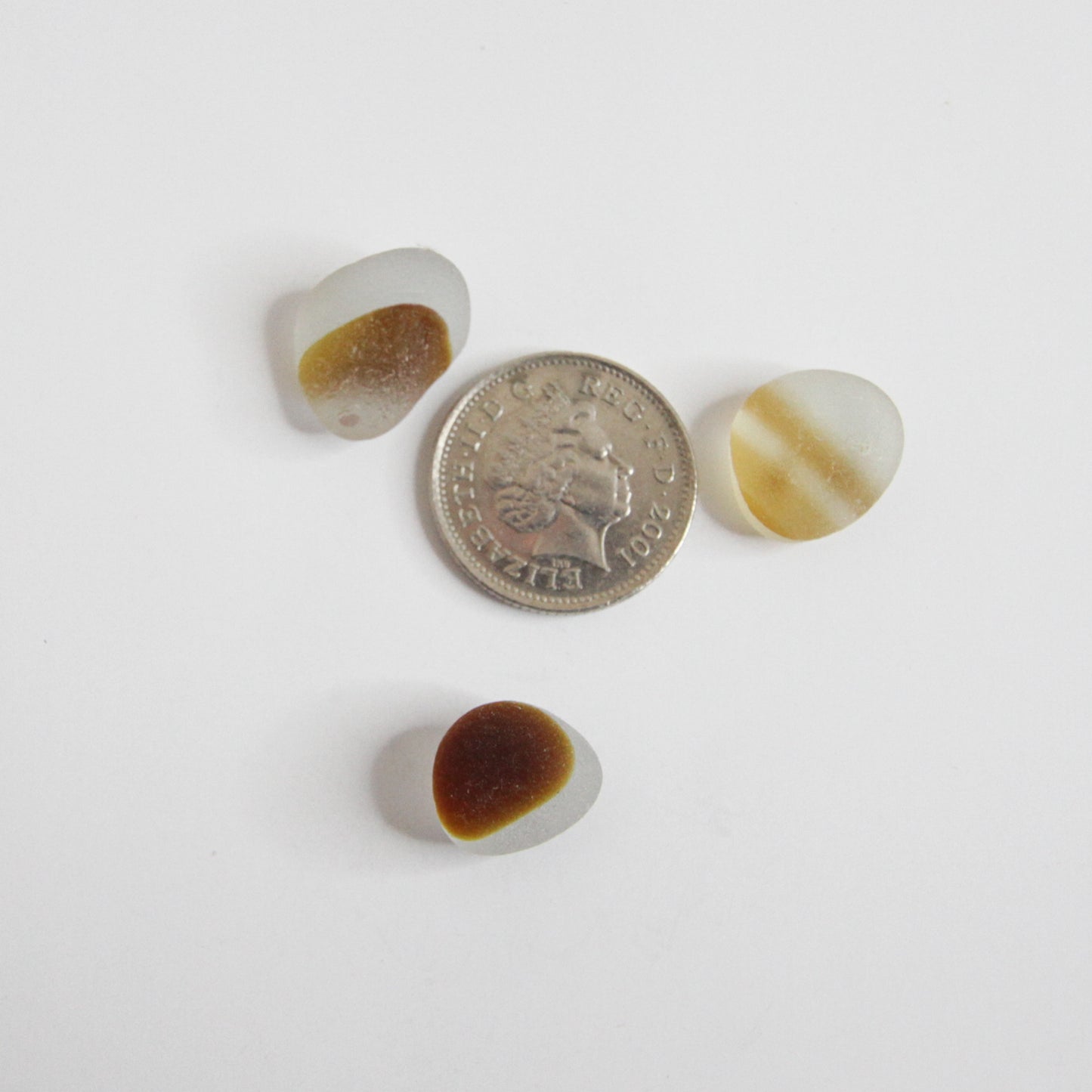 Rare Brown End Of Day Seaham Sea Glass Collection – Multi Tone Amber & White English Beach Glass Pieces